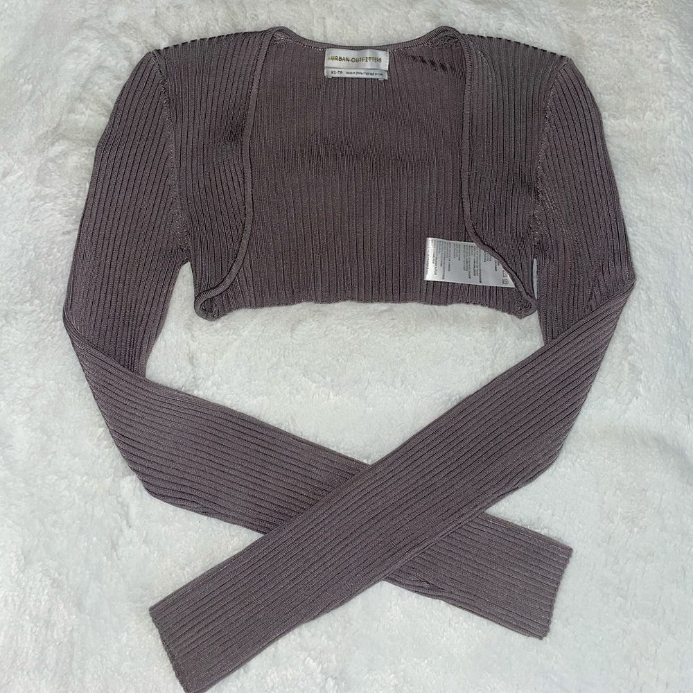 URBAN OUTFITTERS LONG SLEEVE TOP TAUPE